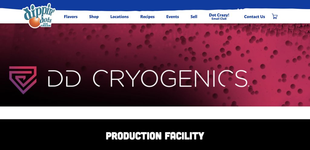 Dippin Dots Cryogenics division website